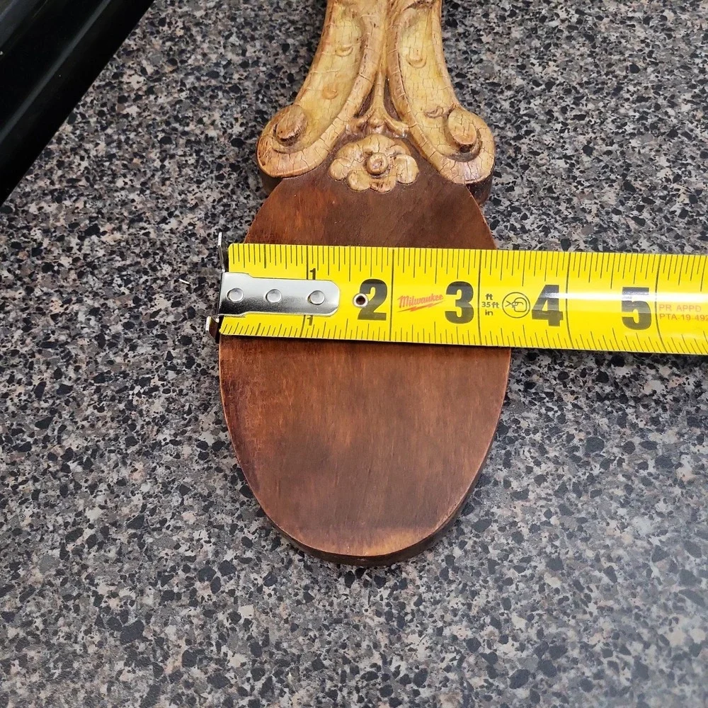 VINTAGE Hand-Carved 2-Sided Wooden Decorative Wall Paddle Spoon Country‎ Rustic
